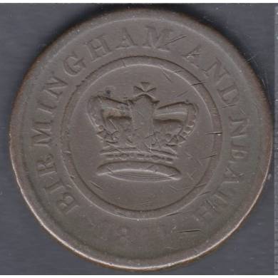 1811 - One Penny Token - Birmingham & Neath Crown Copper Company - Great Britain