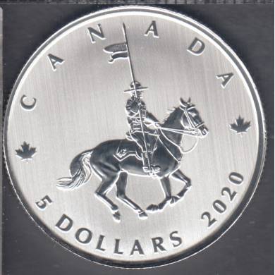 2020 - $5 - Pice en argent pur  Grands moments : Clbrons les 100 ans de la GRC en tant que service de police national du Canada