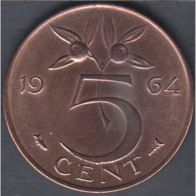 1964 - 5 Cents - B. Unc - Netherlands