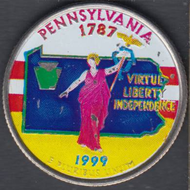 1999 D - Pennsylvania - Color - 25 Cents