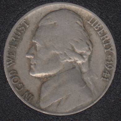 1941 S - Fine - Jefferson - 5 Cents