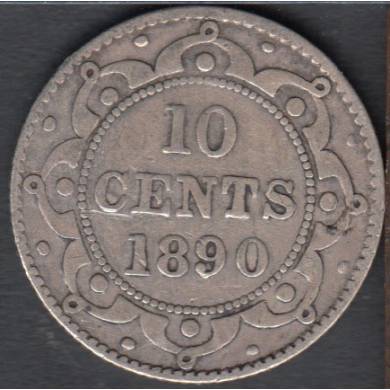 1890 - G/VG - 10 Cents - Newfoundland