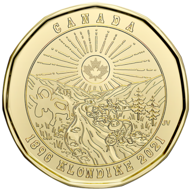 2021 - $1 - 125th Anniversary of the Klondike Gold Rush Uncoloured