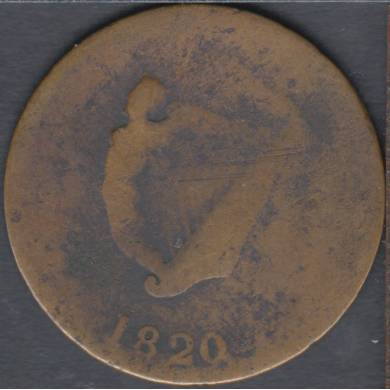 1820 - Bust And Harp Token - Good - LC-60