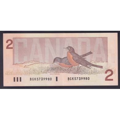 1986 $2 Dollars - AU - Thiessen Crow - Prefix BGK