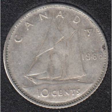 1968  - Silver - Canada 10 Cents