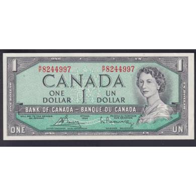 1954 $1 Dollar - AU/UNC - Bouey Rasminsky - Préfixe R/F