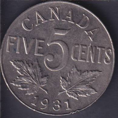 1931 - EF/AU - Canada 5 Cents