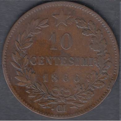 1866 OM - 10 Centisimi - Italy