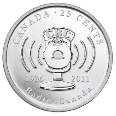 2011 -25 Cents - 75e anniversaire de CBC/Radio-Canada