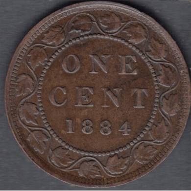 1884 - EF - Obverse #2 - Canada Large Cent
