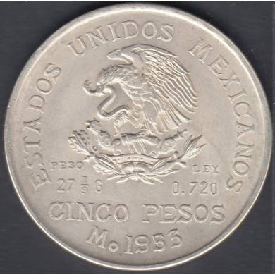 1953 Mo - 5 Pesos - Mexico