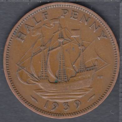 1939 - Half Penny - Great Britain