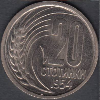 1954 - 20 Stotink - B. Unc - Bulgarie