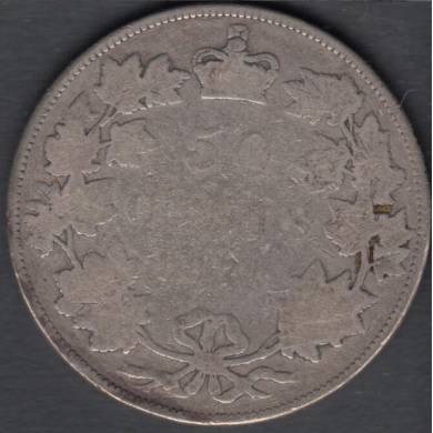 1870 - About Good - LCW - Canada 50 Cents