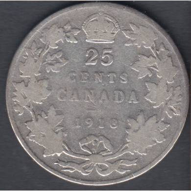 1918 - G/VG - Canada 25 Cents