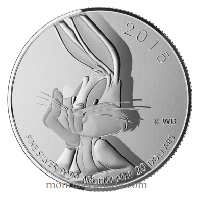2015 - $20 Dollars - Pice en argent fin  Bugs Bunny
