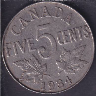 1934 - VF - Canada 5 Cents