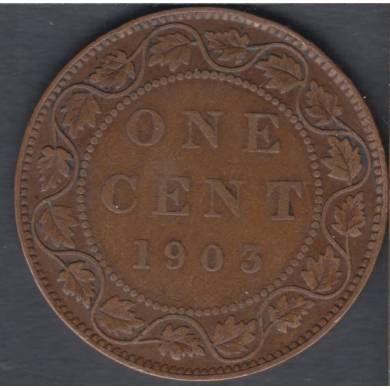 1903 - Fine - Endommag - Canada Large Cent