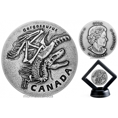 2018 - $20 - 1 oz. Pure Silver Coin - Ancient Canada: Gorgosaurus