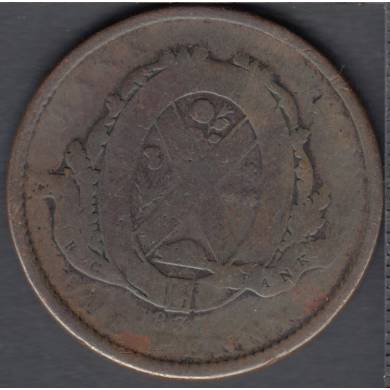 1837 - Filler - Quebec Bank - One Penny Token - Deux Sous - LC-9B - Province Bas Canada