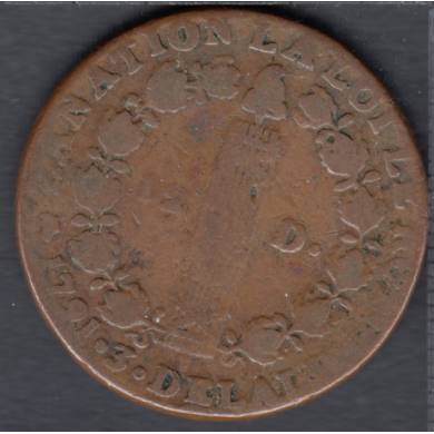 1791 D - 12 Deniers - Revolution Coin - France