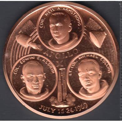 1969 - Apollo 11 - Men on The Moon - Armstrong - Collins & Aldrin July 16-24-1969 - Médaiile #53306
