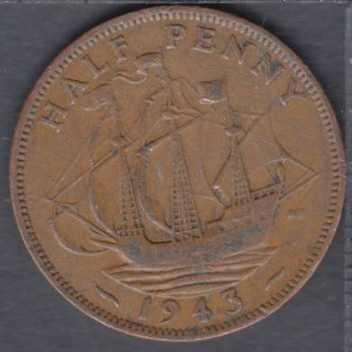 1943 - Half Penny - Great Britain