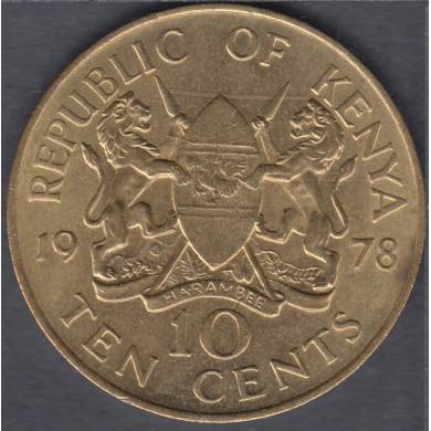 1978 - 10 Cents - B. Unc - Kenya