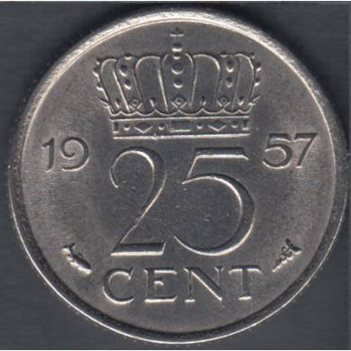 1957 - 25 Cents - Pays Bas