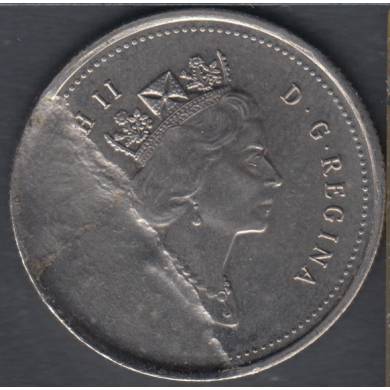 1995 - B.Unc - Planchet Flaw - Canada 25 Cents