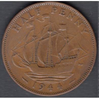 1944 - 1/2 Penny - Grande Bretagne