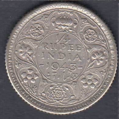 1943 - 1/4 Rupee - India British