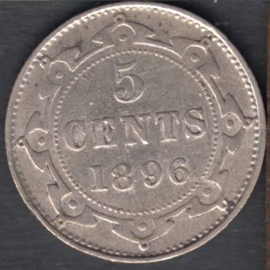 1896 - Fine - 5 Cents - Newfoundland