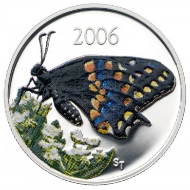 2006 - 50 cent pièce en argent sterling série papillon queue-courte