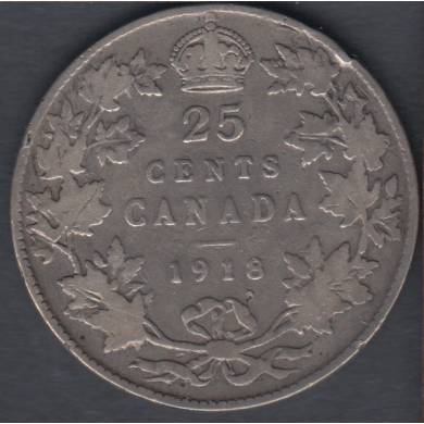 1918 - VG - Canada 25 Cents