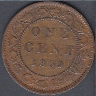 1859 - VG - Nettoyé - Canada Large Cent