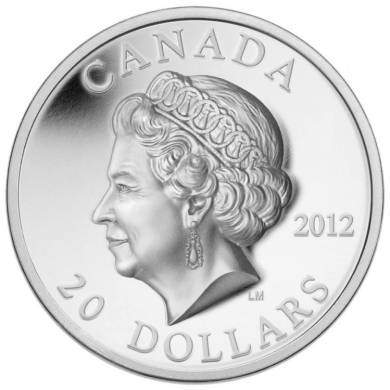 2012 - $20 - Fine Silver Ultra High Relief Coin - The Queen's Diamond Jubilee