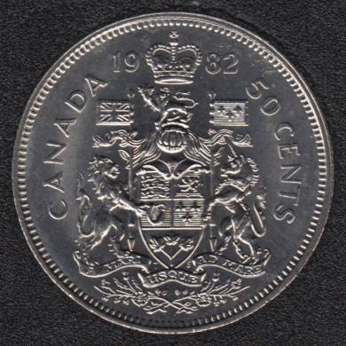 1982 - B.Unc - Small Beads - Canada 50 Cents