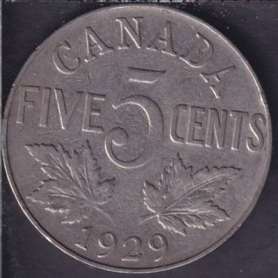 1929 - VF - Canada 5 Cents
