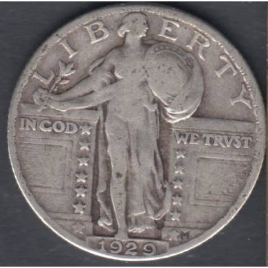 1929 - VG - Standing Liberty - 25 Cents