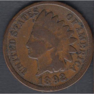 1892 - VG - Indian Head Small Cent