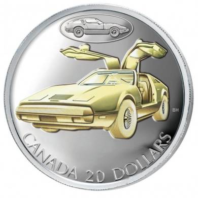 2003 $20 Sterling Silver Gold Plated - Bricklin SV-1 Transportation Series