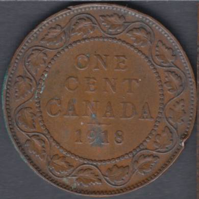 1918 - Fine - Canada Large Cent