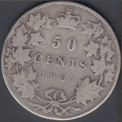 1901 - G/VG - Canada 50 Cents