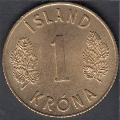 1963 - 1 Krona - B. Unc - Iceland