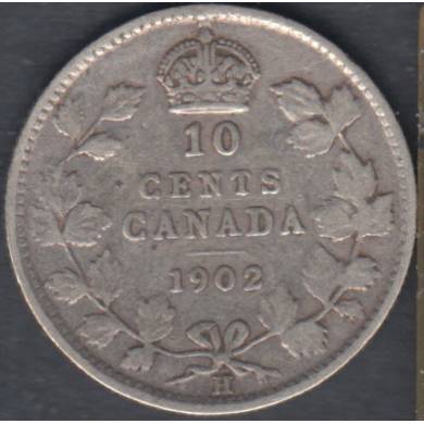 1902 H - VG - Canada 10 Cents