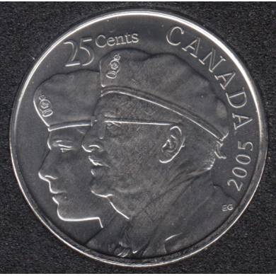 2005 P - B.Unc - Veterans - Canada 25 Cents