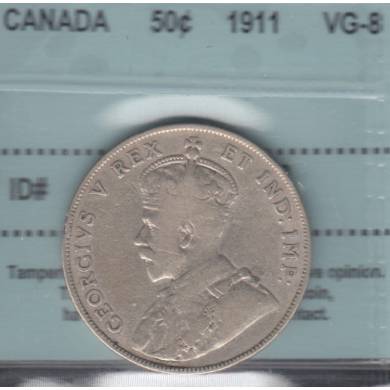 1911 - VG-8 - CCCS - Canada 50 Cents