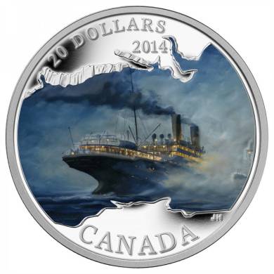2014 - $20 - Pice 1 oz en argent fin - Naufrages en eaux canadiennes : Le R.M.S. Empress of Ireland